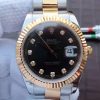 Swiss Made Rolex Noob DateJust 126333 YG Wrapped Black Dial