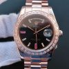 Swiss Made Rolex Noob Day-Date 218399 RG Black Dial Bracelet A3255