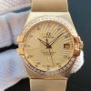 Swiss Made Omega V6 Constellation 123.20.35 YG Case Yellow Dial