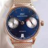 Swiss Made IWC YL Portuguese RG IW5001 Blue Dial