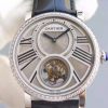 Swiss Made Cartier Rotonde De Cartier Tourbillon SS Diamonds Bezel