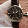 Swiss Made IWC ZF Pilot Chrono SS IW387802 Leather Strap A7750