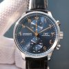 Swiss Made IWC YLF Portuguese Chrono Dubai limited Edition Blue Dial YG Markers