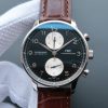 Swiss Made IWC ZF Portuguese Chrono IW371404 Brown Leather Strap