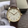 Swiss Made IWC ZF Portuguese IW500101 YG White Dial Leather Strap A52010