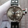 Swiss Made IWC ZF Big Pilot Real PR IW500906 Silver Dial Leather Strap