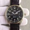 Swiss Made IWC MKF Mark XVIII IW327001 Black Dial Leather Strap