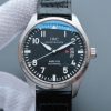 Swiss Made IWC MKF Mark XVII Black Dial Black Leather Strap A2892