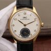 Swiss Made IWC ZF Portuguese IW5454 YG White & Black Dial A6498