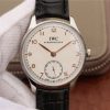 Swiss Made IWC ZF Portuguese IW5454 White Dial Leather Strap RG Hand