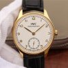 Swiss Made IWC ZF Portuguese IW5454 YG White Dial Leather Strap A6498