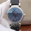 IWC TW Da Vinci IW3566 Blue Dial Black Leather Strap A2892