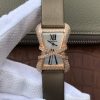 Swiss Made Cartier High Jewelry Watches RG WJ306014 White Dial Brown Fabric Strap