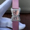 Swiss Made Cartier High Jewelry Watches WJ306014 Pink Dial Pink Fabric Strap