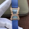 Swiss Made Cartier High Jewelry Watches RG WJ306014 Blue Dial Blue Fabric Strap