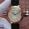 Swiss Made Cartier JF Ballon Bleu 42mm RG White Dial Leather Strap MIYOTA9015