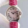 Swiss Made Cartier Ballon Bleu Ladies 28mm SS White Dial Ronda Quartz