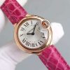 Swiss Made Cartier Ballon Bleu Ladies 28mm RG White Dial Ronda Quartz