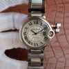 Swiss Made Cartier V6 Ballon Bleu 36mm White Textured Dial SS Bracelet