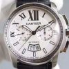 Swiss Made Cartier JF Cartier Calibre de Cartier SS Chronograph White Dial Miyota 9100