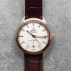 Swiss Made Omega Globemaster Master Chronometer White Dial RG Bezel Leather Strap A8913