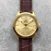 Swiss Made Omega Globemaster Master Chronometer YG Dial/Case Brown Leather Strap A8913