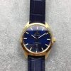 Swiss Made Omega Globemaster Master Chronometer YG Case Blue Dial Leather Strap A8900