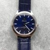 Swiss Made Omega Globemaster Master Chronometer Blue Dial Leather Strap