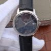 Swiss Made Omega MKF De Ville 37mm SS Blue Dial Black Leather Strap A2829