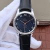 Swiss Made Omega V6 De Ville 41mm SS Blue Dial Black Leather Strap A8500