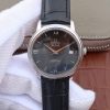 Swiss Made Omega MKF De Ville 37mm SS Black Dial Black Leather Strap A2829