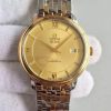 Omega MK De Ville 39.5mm Yellow Dial Diamonds Markers RG Bezel SS/RG Bracelet A2824