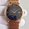 Omega MK De Ville 39.5mm Blue Dial RG Case SS Bracelet A2824