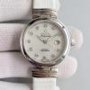 Swiss Made Omega De Ville Lady SS White Dial Leather Strap A8520