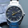 Swiss Made Omega XF Seamaster James Bond Bumble Bee Blue Textured Dial SS Bracelet A8507