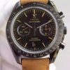 Swiss Made Omega Speedmaster Moonwatch PVD Chrono Vintage Black Asso/Rubber Strap A9300