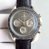 Swiss Made Omega Speedmaster Apollo 17 40th anniversary Gray Dial Leather Strap Manual Winding