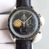 Swiss Made Omega Speedmaster Apollo 11 40th anniversary Black Dial Leather Manual Winding