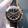 Omega OMF Planet Ocean Master Chronometer SS Black/Orange Bezel Black Dial Nylon A9900