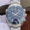 Omega OMF Planet Ocean Master Chronometer Blue LiquidMetal SS Bracelet A9900