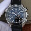 Omega OMF Planet Ocean Master Chronometer Black LiquidMetal Leather Strap A9900