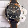 Swiss Made Omega Planet Ocean Master Chronometer Chrono Black Dial Black Nylon Strap A9900