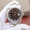 Swiss Made Rolex DateJust 41mm 126334 Fluted Bezel Black Dial Diamonds Markers Jubilee Bracelet A3235