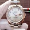 Swiss Made Rolex DateJust 41mm 126334 Fluted Bezel White Dial Diamonds Markers SS Jubilee Bracelet A3235