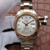 Swiss Made Rolex DateJust SS/RG White Dial RG Wrapped Fluted Beze SS/RG Bracelet A2836