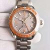 Swiss Made Omega Planet Ocean SS GMT Gray Dial Orange Bezel SS Bracelet A8605