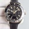 Swiss Made Omega Planet Ocean 600M GMT Black/Silver Bezel Black Dial Rubber Strap A8906