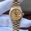 Swiss Made Rolex DateJust 31mm Fluted Bezel RG Case RG Gold Dial A2235