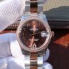 Swiss Made Rolex DateJust 31mm 178383 Diamonds Bezel Roman Markers Brown Dial A2235