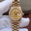 Swiss Made Rolex DateJust 31mm Diamonds Bezel/Markers RG Gold Dial Bracelet A2235